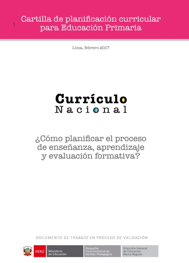 CARTILLA DE PLANIFICACIÓN CURRICULAR