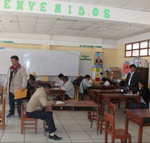 UGEL Cajamarca evalúa a 206 profesores, para la actualización del Registro Nacional de Docentes Bilingües.