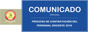 PROCESO DE CONTRATACIÓN DEL PERSONAL DOCENTE 2019 – UGEL CAJAMARCA – D.S N° 001-2019-MINEDU
