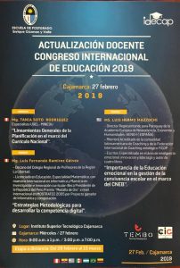 CONGRESO INTERNACIONAL DE EDUCACIÓN 2019 – ACTUALIZACIÓN DOCENTE