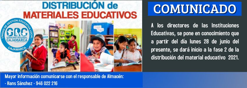 Repartición de la segunda fase del material educativo 2021