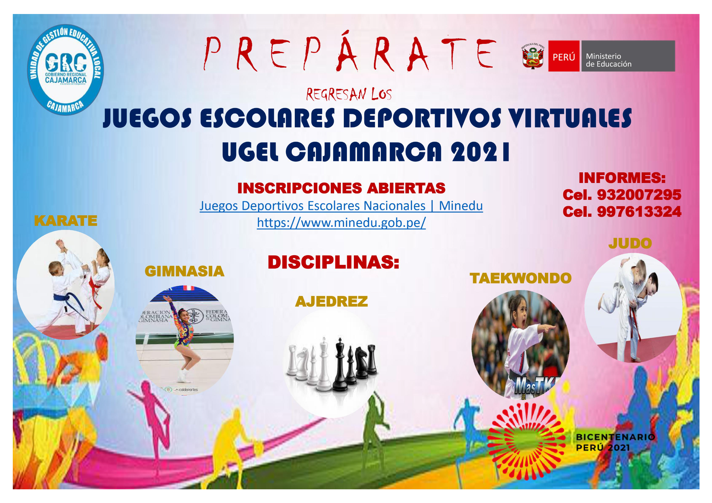 JUEGOS ESCOLARES DEPORTIVOS Y PARA DEPORTIVOS VIRTUALES 2021.