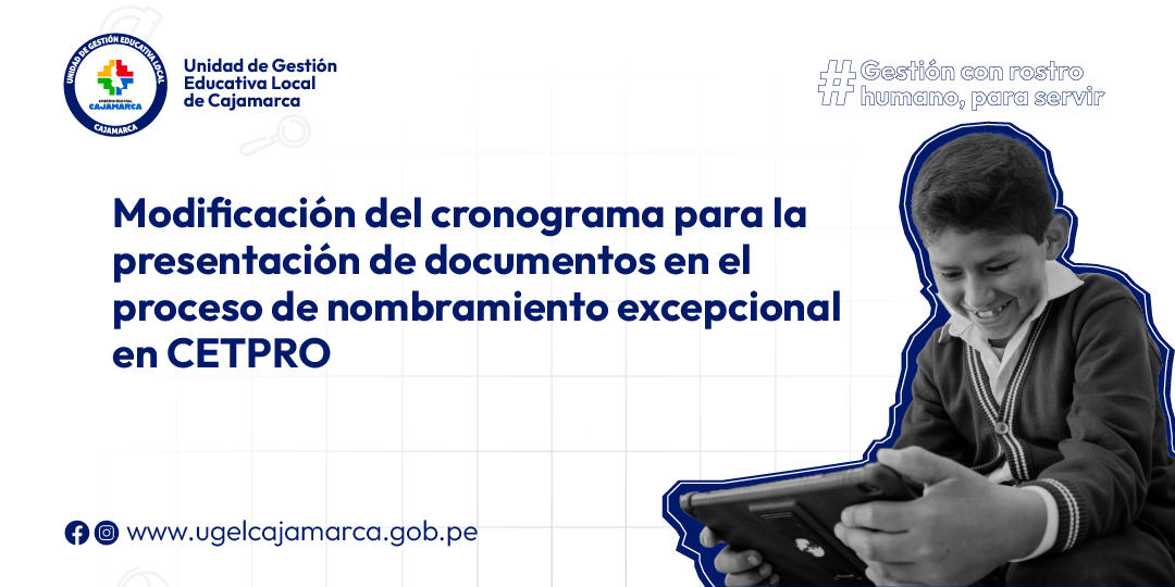 Modificación del cronograma para la presentación de documentos en el proceso de nombramiento excepcional en CETPRO