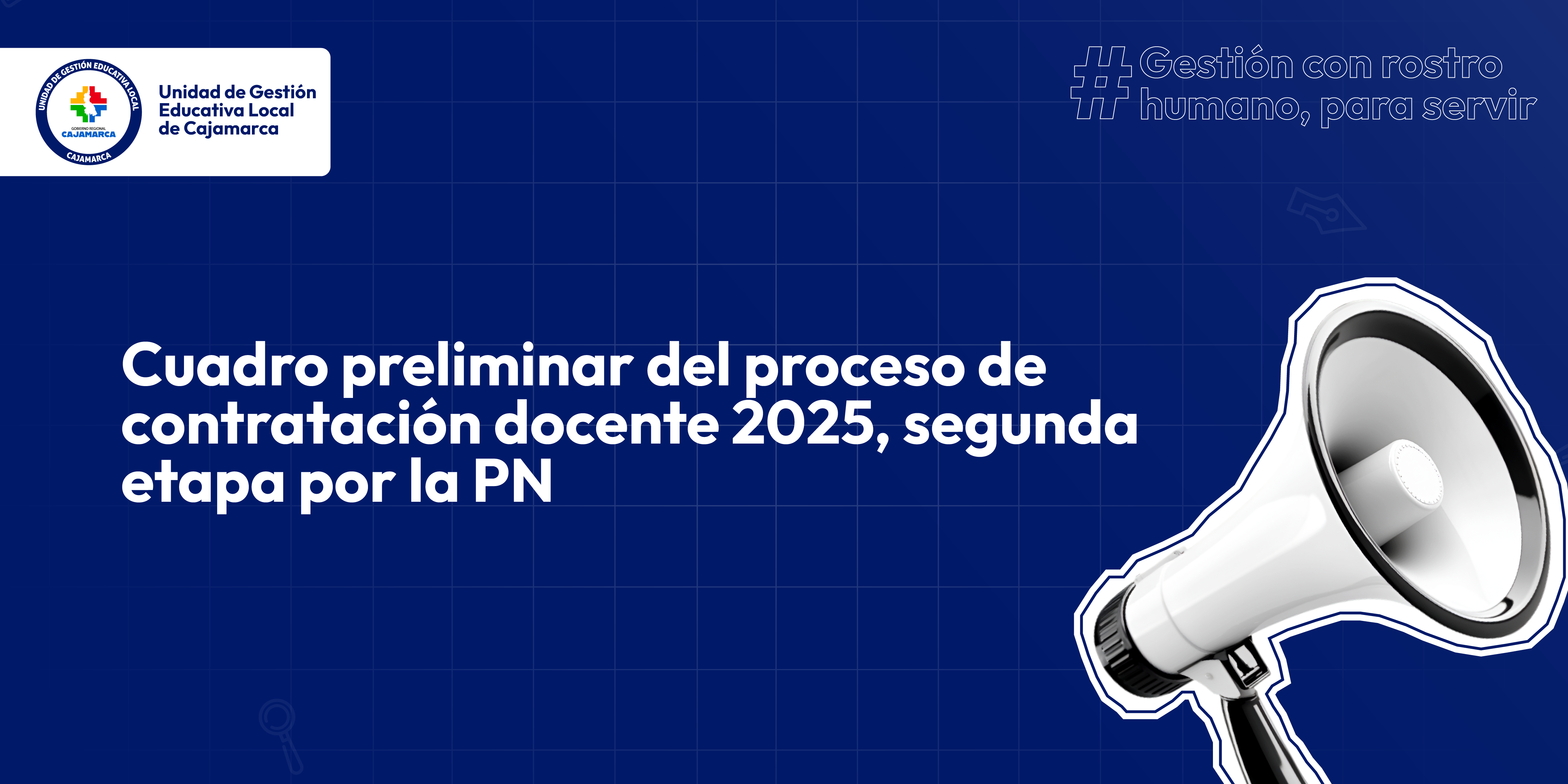 Cuadro preliminar del proceso de contratación docente 2025, segunda etapa por la PN.