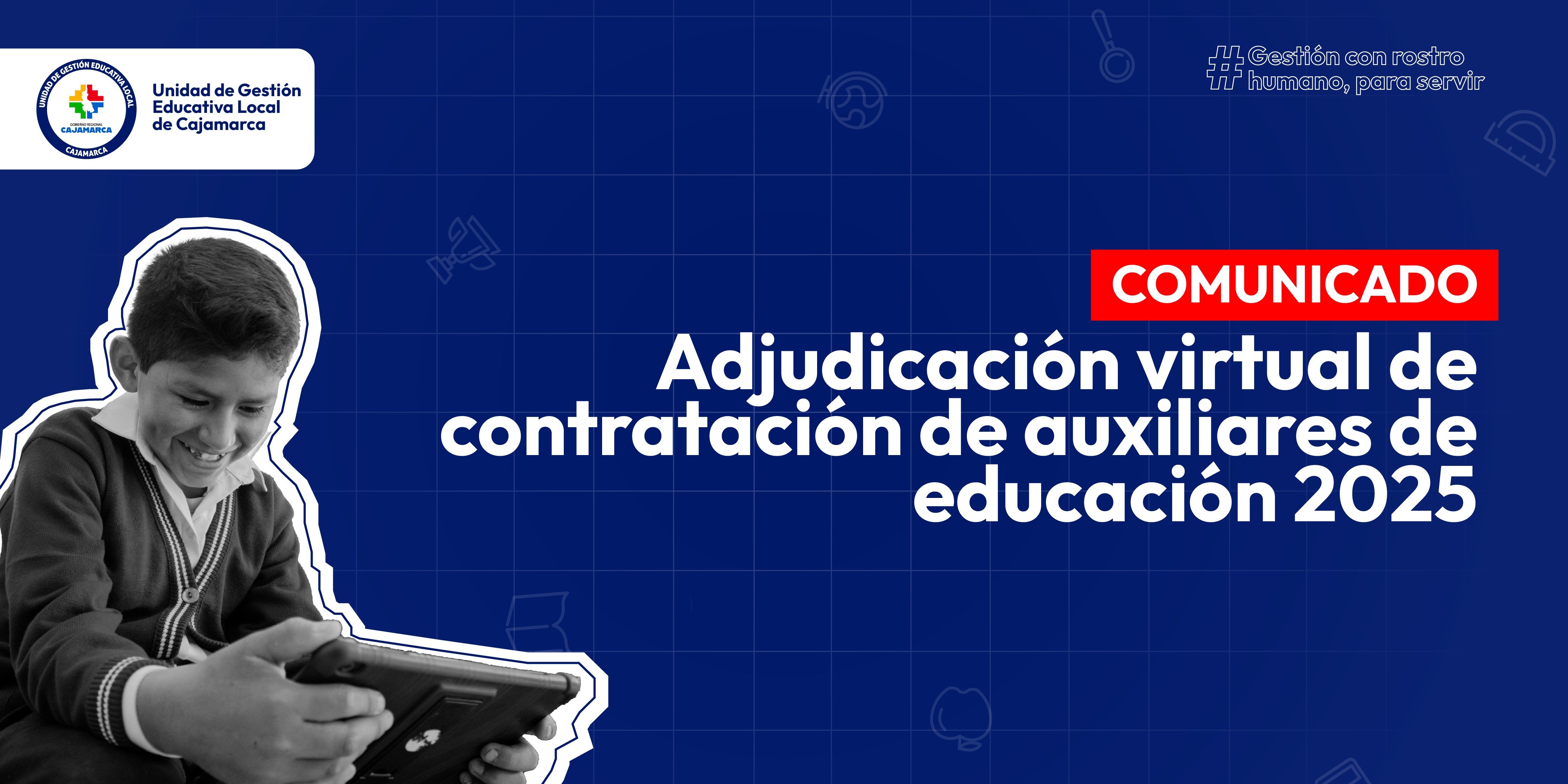 Adjudicación virtual de contratación de auxiliares de educación 2025