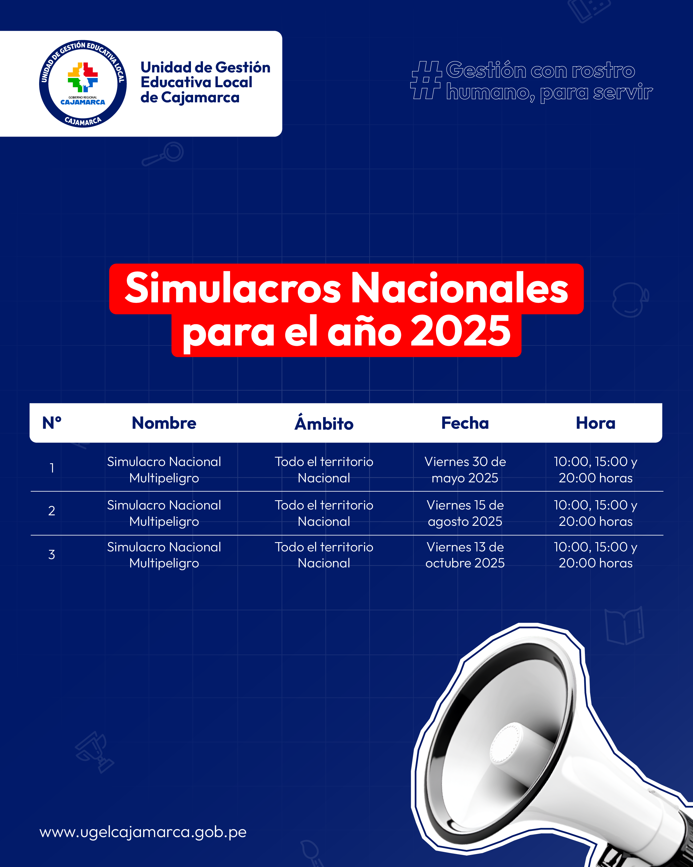 Simulacros Escolares 2025 – Oficio Múltiple N.º 060-2025